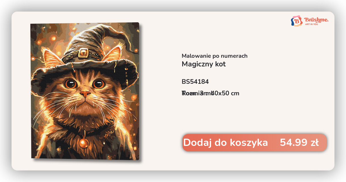 ᐉ Kup Malowanie po numerach Magiczny kot BS54184 • cena
