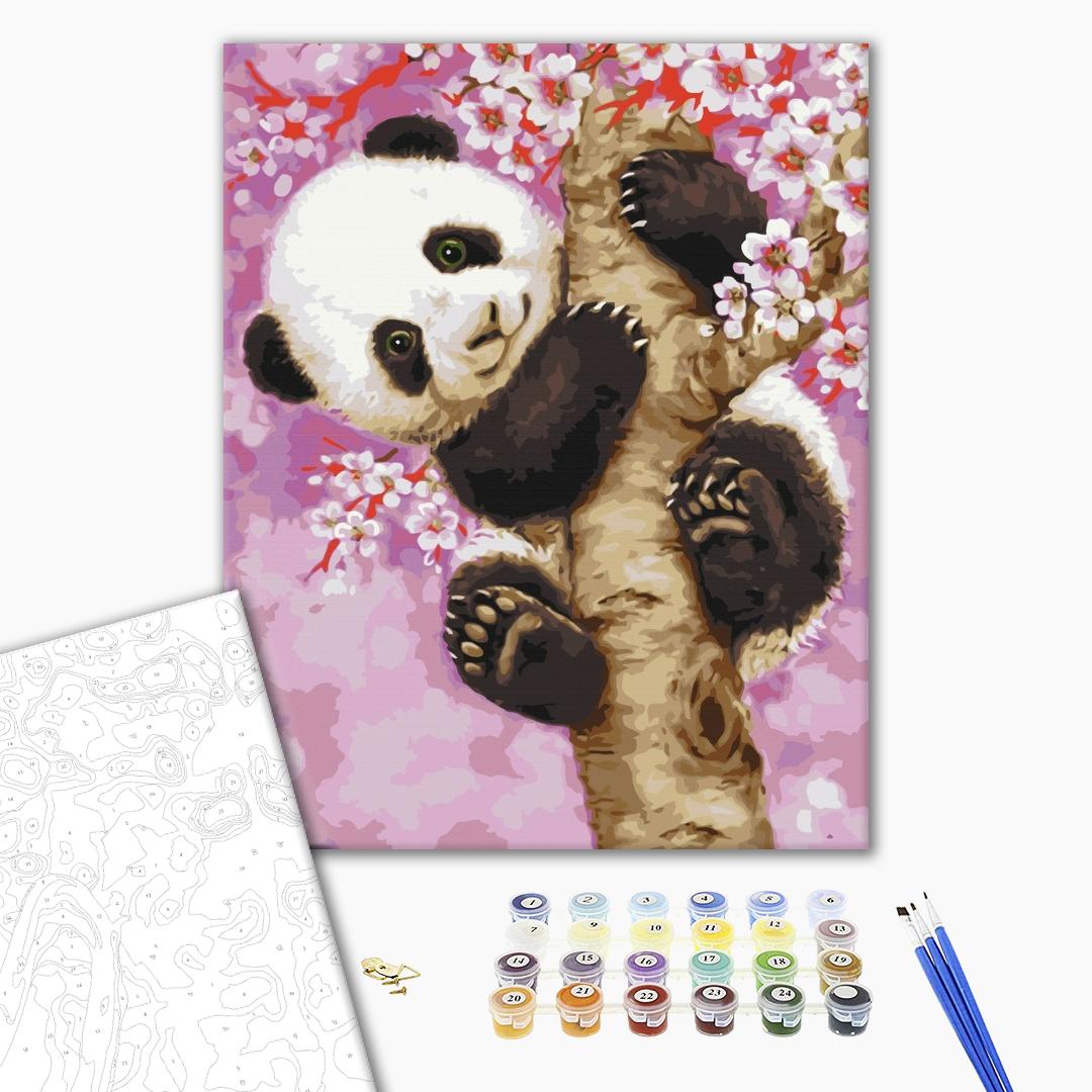 ᐉ Buy Paint by numbers Panda on sakura BS30274 • price 29