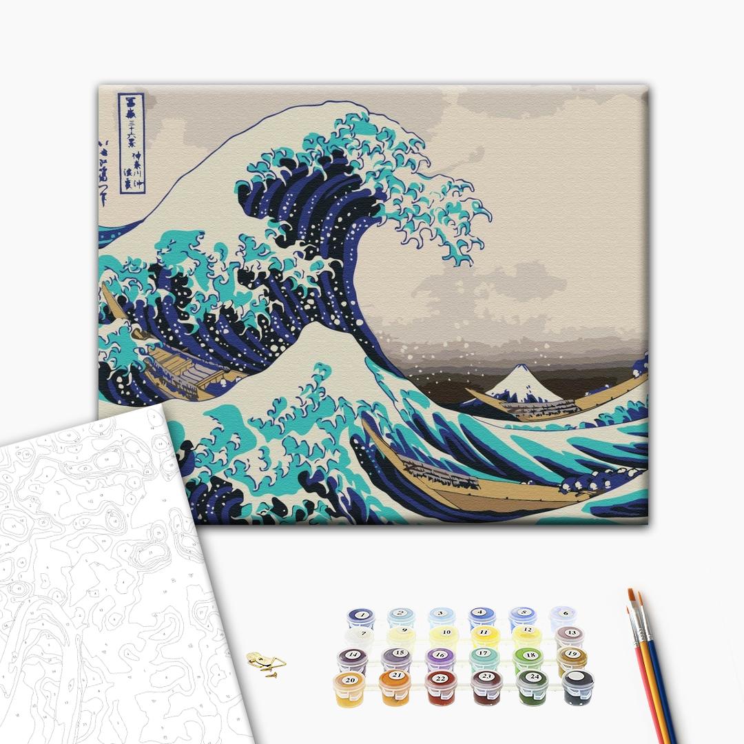ᐉ Buy Paint by numbers The Great Wave off Kanagawa. Hokusai