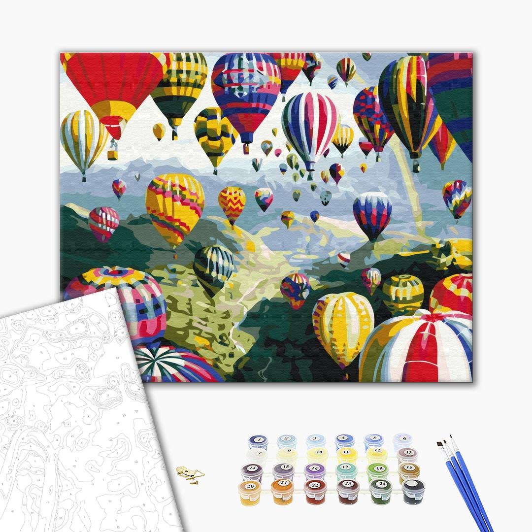Colorful balloons Paint by numbers Brushme