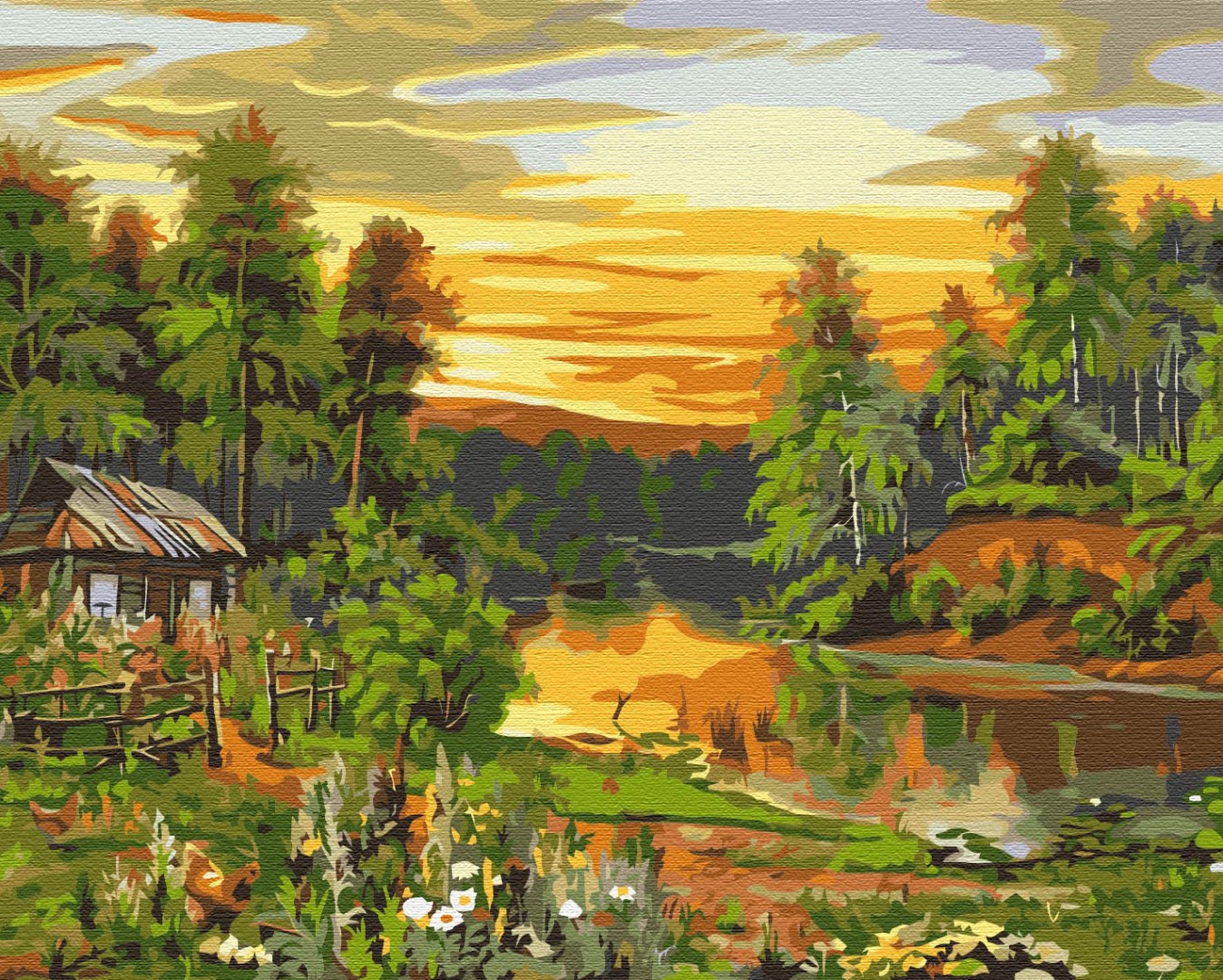 ᐉ Buy Paint by numbers Atmospheric sunrise BS52215 • price 23 Paint