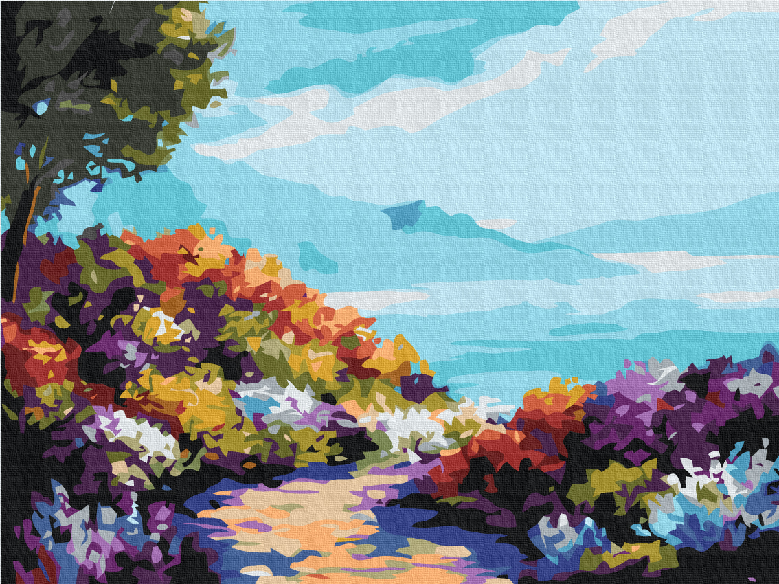 ᐉ Buy Paint by numbers Flowers by the sea RBS1006 • price 17 Paint