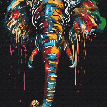 Elephant in paints
