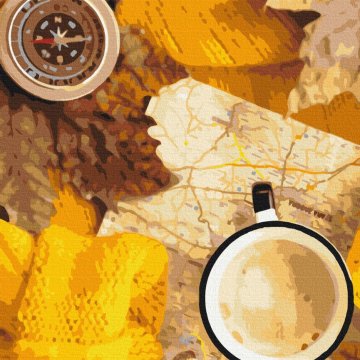 Flatlay du voyageur d'automne