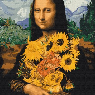 Mona Lisa met zonnebloemen