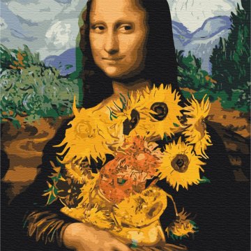 Mona Lisa with sunflowers