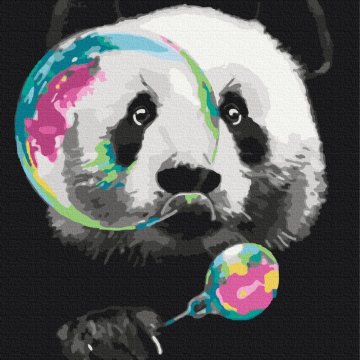 Panda z bąbelkiem