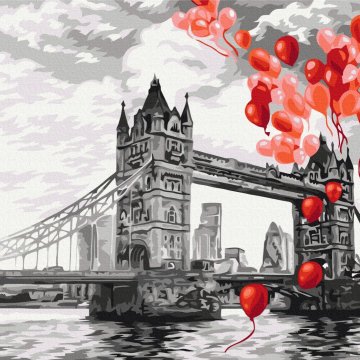 Luftballons über der Tower Bridge