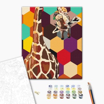 Żyrafa w mozaice.
