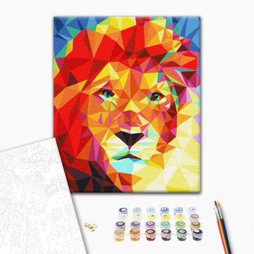 Lion in a mosaic