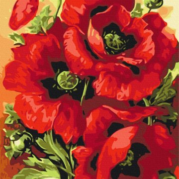 Print in poppies