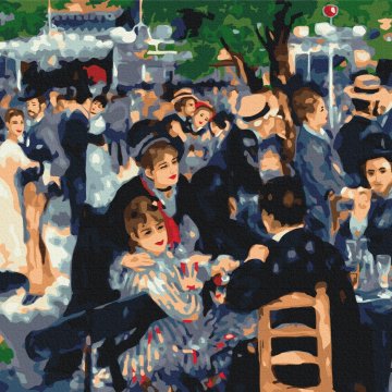 Dansen in de Moulin de la Galette. Pierre-Auguste Renoir