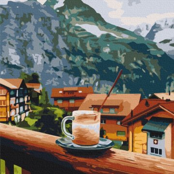 Mountain-flavored cappuccino