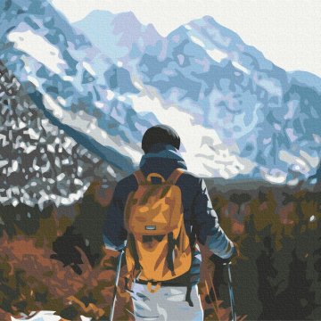 Voyageur dans les montagnes