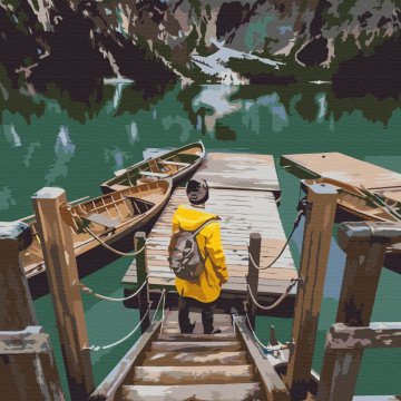 Podróżnik na jeziorze Braies