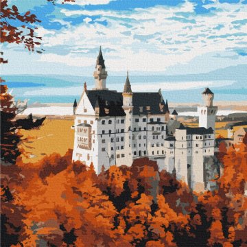 Jesienny widok Neuschwanstein