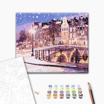 Fairy tale of winter Amsterdam