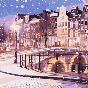 Sprookje van winter Amsterdam