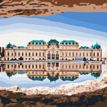 Ein wunderschöner Blick auf das Belvedere