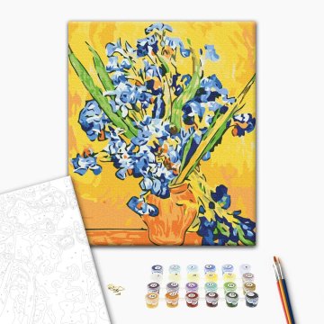 Irissen in een vaas. Vincent van Gogh