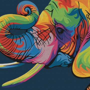 Rainbow elephant