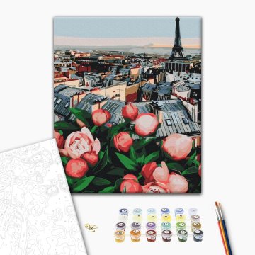 Piwonia z widokiem na Paryż