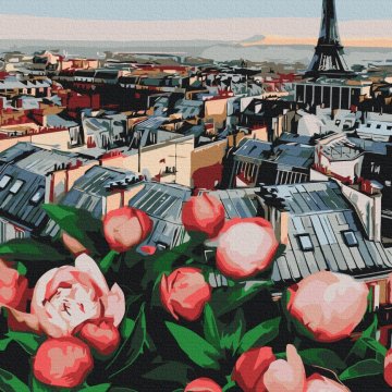 Pivoine avec vue sur Paris