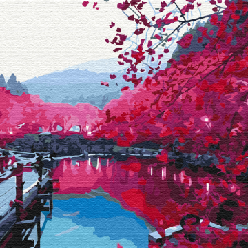 Le sakura sur le lac