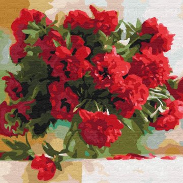 Red peonies