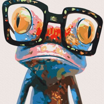 Frosch mit Brille