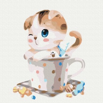 Chaton dans une tasse