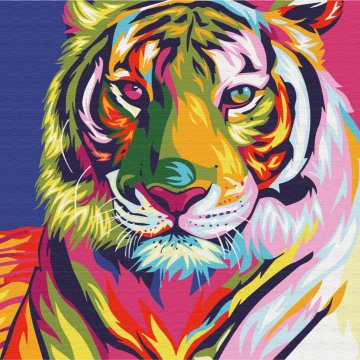 Der Tiger im Stil der Pop-Art