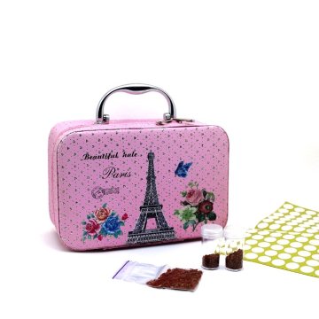 Diamond rhinestone storage case (56 cells) Light pink