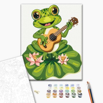 La grenouille est un guitariste