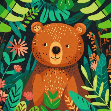 A bear in the jungle