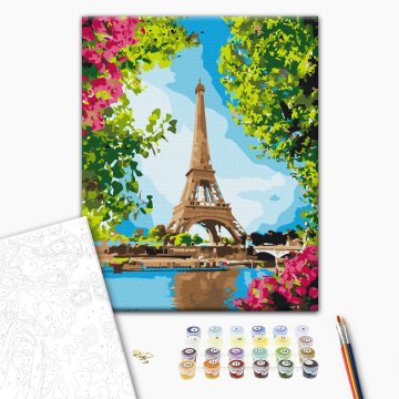 Floral view of the Eiffel Tower