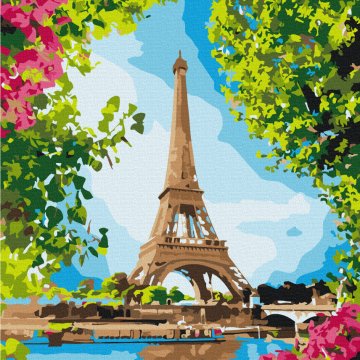 Floral view of the Eiffel Tower