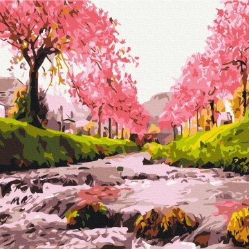 La rivière près du sakura