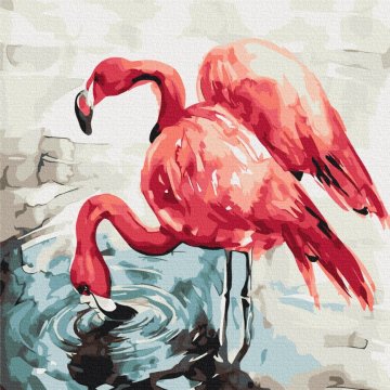 Aquarellflamingos © Karolina Bundash