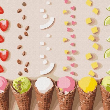 Colored ice cream ©Halyna Vitiuk