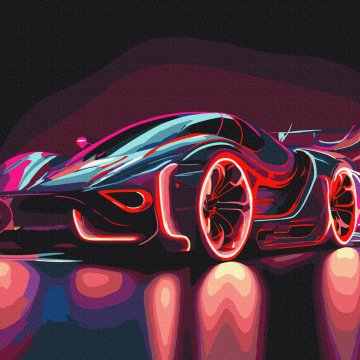 Neon car