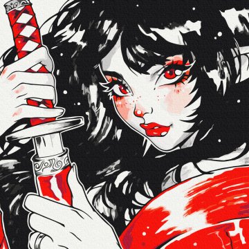 Katana rouge @ nila_art_art