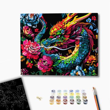 Dragon en fleurs