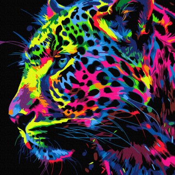 Colored leopard