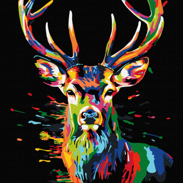 Cerf coloré