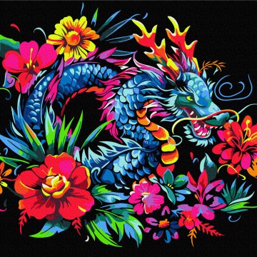 Dragon en fleurs