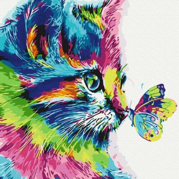 Cat in paint