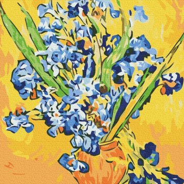 Irises in a vase. Vincent van Gogh