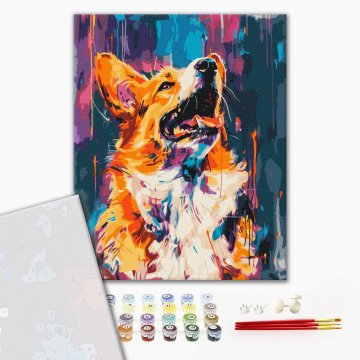 Colourful corgi