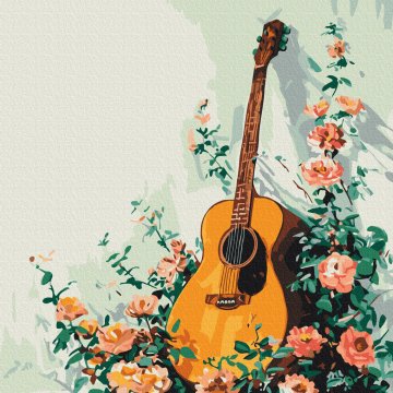 Guitare à fleurs